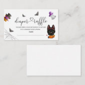 Halloween baby shower diaper omhullingskaart informatiekaartje (Voorkant / Achterkant)