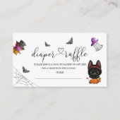Halloween baby shower diaper omhullingskaart informatiekaartje (Voorkant)