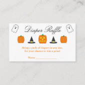 Halloween Baby shower Diaper Raffle Informatiekaartje (Voorkant)