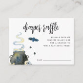 Halloween Baby shower Diaper Raffle Informatiekaartje (Voorkant)