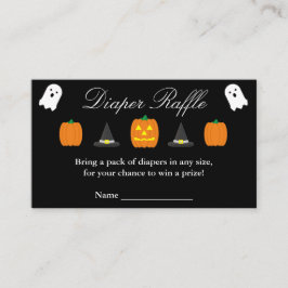 Halloween Baby shower Diaper Raffle Informatiekaartje