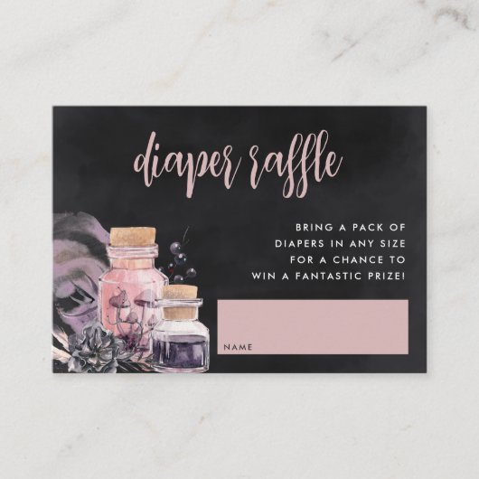 Halloween Baby shower Diaper Raffle Informatiekaartje (Voorkant)