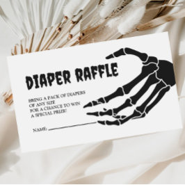 Halloween Baby shower Diaper Raffle Informatiekaartje