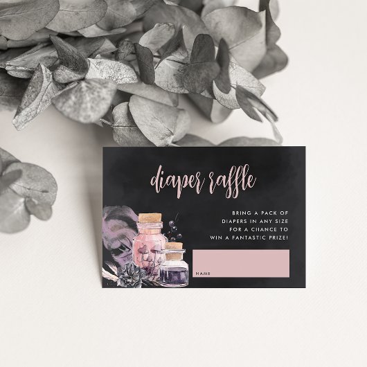 Halloween Baby shower Diaper Raffle Informatiekaartje