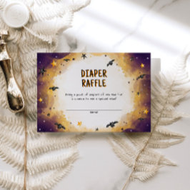 Halloween Baby shower Diaper Raffle Informatiekaartje