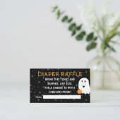 Halloween Baby shower Diaper Raffle Informatiekaartje (Staand voorkant)