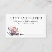 Halloween Baby Shower Diaper Raffle Informatiekaartje (Voorkant)