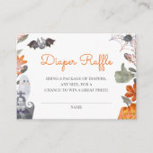 Halloween Baby shower Diaper Raffle Insert Informatiekaartje (Voorkant)