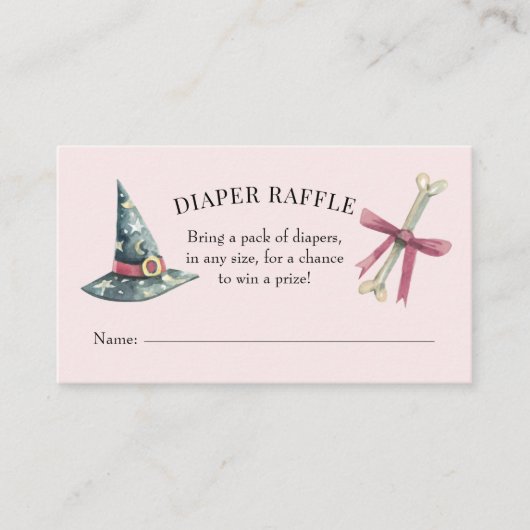 Halloween Baby shower Diaper Raffle-kaart Visitekaartje (Voorkant)