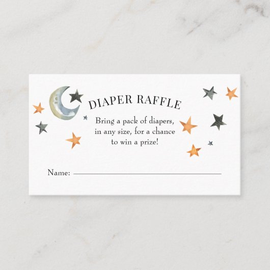 Halloween Baby shower Diaper Raffle-kaart Visitekaartje (Voorkant)