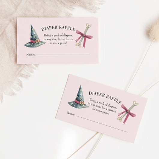 Halloween Baby shower Diaper Raffle-kaart Visitekaartje
