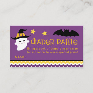 Halloween Baby shower Diaper Raffle Kaarten Visitekaartje