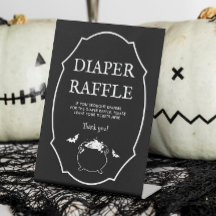 Halloween Baby shower Diaper Raffle