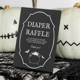 Halloween Baby shower Diaper Raffle Reclamebord Met Voetstuk