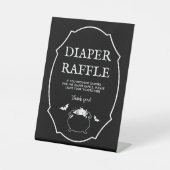 Halloween Baby shower Diaper Raffle Reclamebord Met Voetstuk (Voorkant)