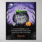 Halloween Baby shower Diaper Raffle Sign Poster (Voorkant)