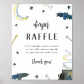 Halloween Baby shower Diaper Raffle Sign Poster (Voorkant)
