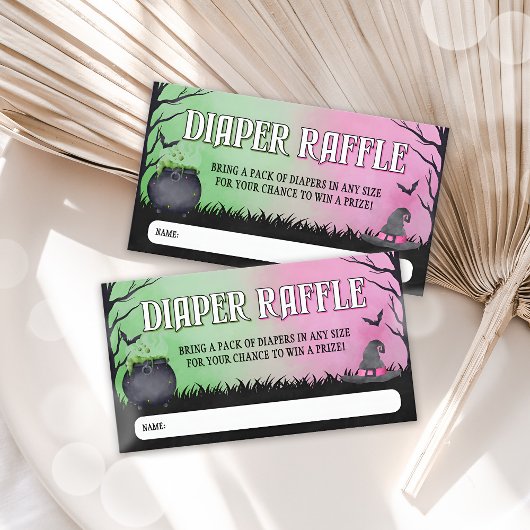 Halloween Baby Shower Diaper Raffle Ticket