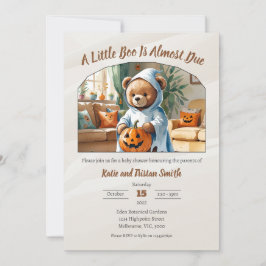Halloween Baby shower - Een beetje boe is bijna te Kaart