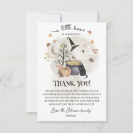 Halloween Baby shower een beetje boe is bijna te w Bedankkaart