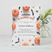 Halloween Baby shower Een beetje Boo Invitation Kaart (Staand voorkant)