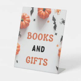 Halloween Baby shower Een beetje Boo Invitation Reclamebord Met Voetstuk