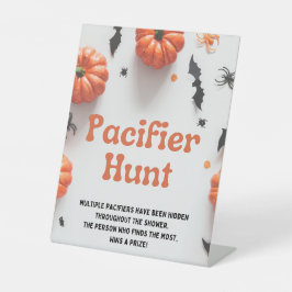 Halloween Baby shower Een beetje Boo Invitation Reclamebord Met Voetstuk