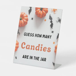 Halloween Baby shower Een beetje Boo Invitation Reclamebord Met Voetstuk