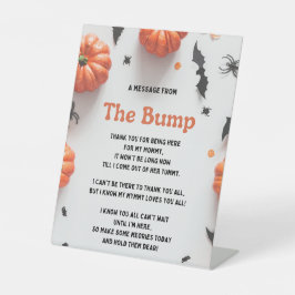 Halloween Baby shower Een beetje Boo Invitation Reclamebord Met Voetstuk