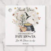Halloween Baby shower Een klein boe is bijna te ve Bedankjes Labels (Voorkant)