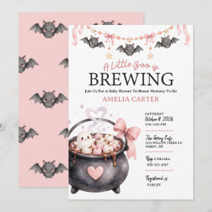 Halloween Baby Shower Een klein spookje is op koms Kaart
