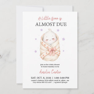 Halloween Baby Shower Een klein spookje is op koms Kaart