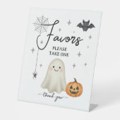 Halloween Baby shower Favors Reclamebord Met Voetstuk (Voorkant)