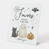 Halloween Baby shower Favors Reclamebord Met Voetstuk (Voorkant)
