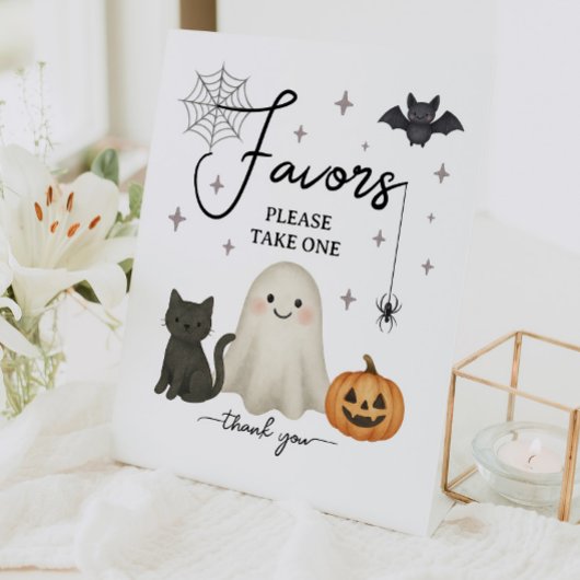 Halloween Baby shower Favors Reclamebord Met Voetstuk