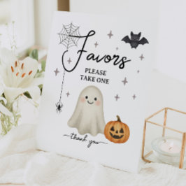 Halloween Baby shower Favors Reclamebord Met Voetstuk