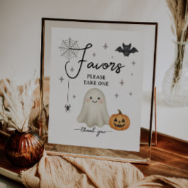 Halloween Baby shower Favors Sign Poster