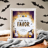 Halloween Baby shower Favors Sign Poster