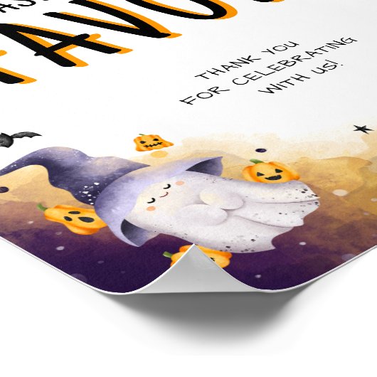 Halloween Baby shower Favors Sign Poster (Hoek)