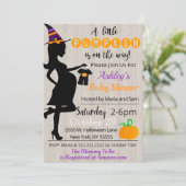 Halloween Baby Shower Feest Uitnodiging (Staand voorkant)
