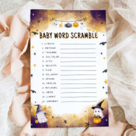 Halloween Baby shower Game Baby Word Scramble Game