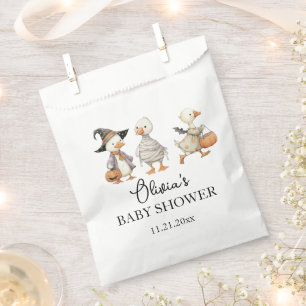 Halloween baby shower gans bedankzakje