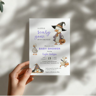 Halloween baby shower gans grappige uitnodiging