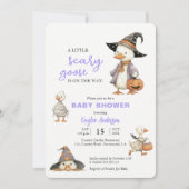 Halloween baby shower gans grappige uitnodiging (Voorkant)