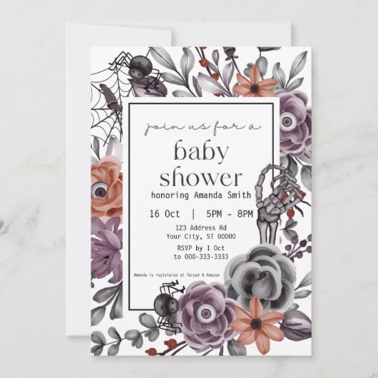 Halloween Baby shower, Genderneutraal, oktober Kaart (Voorkant)