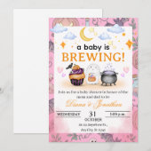 Halloween Baby shower gepersonaliseerde uitnodigin (Voorkant / Achterkant)