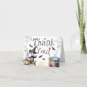 Halloween Baby shower gevouwen dank u kaart (Voorkant)