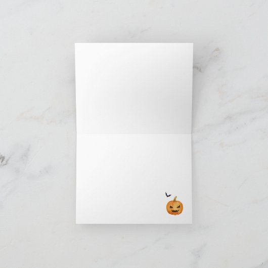 Halloween Baby shower gevouwen dank u kaart (Binnen)