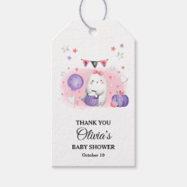 Halloween Baby shower Girl Favor Tag a Little Boo Cadeaulabel