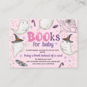 Halloween Baby shower Girl Roze Boeken voor Baby Informatiekaartje (Voorkant)